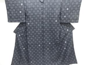 大正ロマン　花模様単衣着物